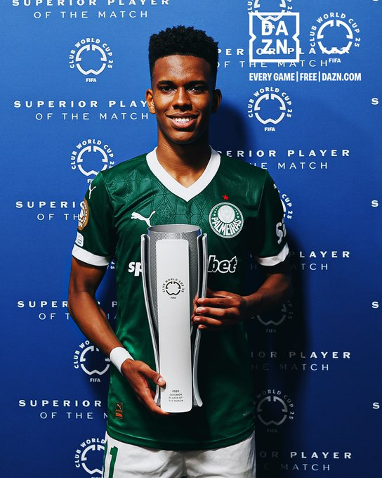 未来之星！埃斯特旺本届世俱杯第三次当选官方最佳球员